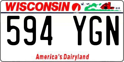 WI license plate 594YGN