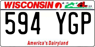 WI license plate 594YGP
