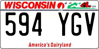 WI license plate 594YGV