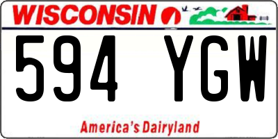 WI license plate 594YGW