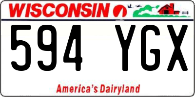 WI license plate 594YGX