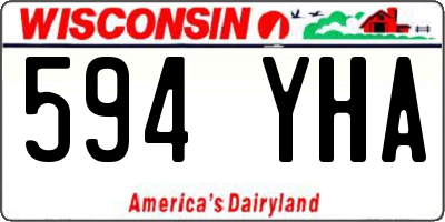 WI license plate 594YHA