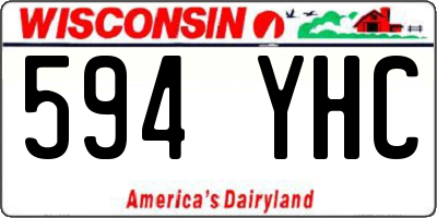 WI license plate 594YHC