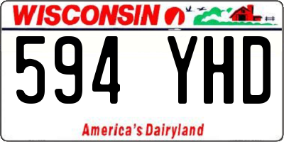 WI license plate 594YHD