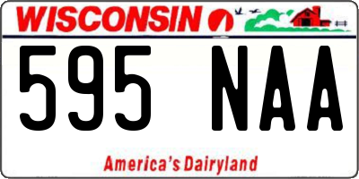 WI license plate 595NAA