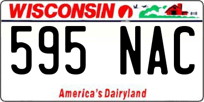 WI license plate 595NAC