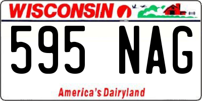 WI license plate 595NAG