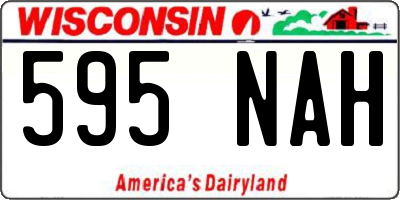 WI license plate 595NAH