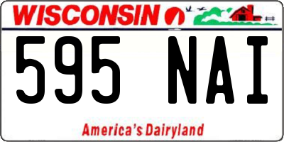 WI license plate 595NAI