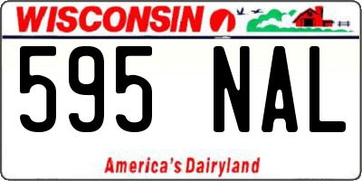 WI license plate 595NAL
