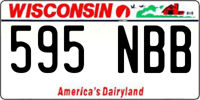 WI license plate 595NBB