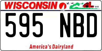 WI license plate 595NBD