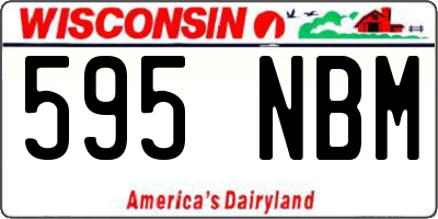 WI license plate 595NBM