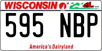 WI license plate 595NBP