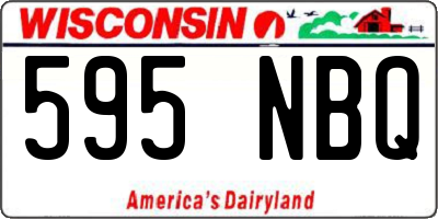 WI license plate 595NBQ