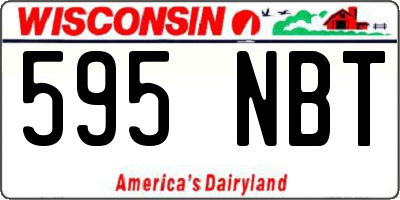 WI license plate 595NBT