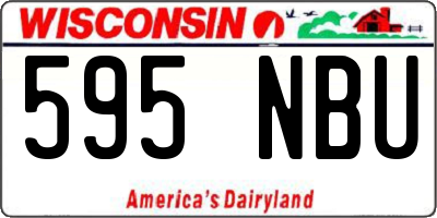 WI license plate 595NBU