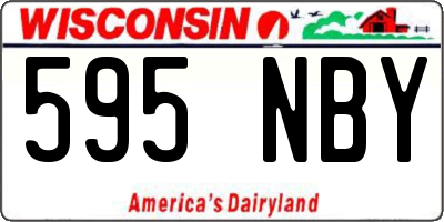 WI license plate 595NBY