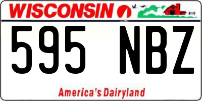 WI license plate 595NBZ