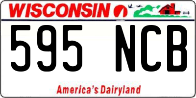 WI license plate 595NCB