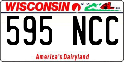 WI license plate 595NCC