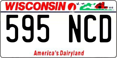 WI license plate 595NCD