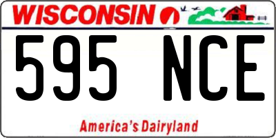 WI license plate 595NCE