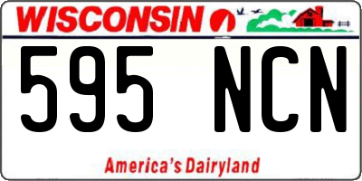 WI license plate 595NCN