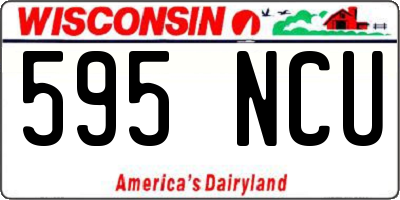 WI license plate 595NCU