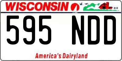 WI license plate 595NDD