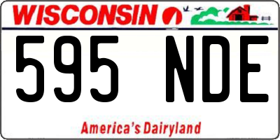 WI license plate 595NDE