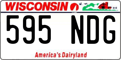 WI license plate 595NDG