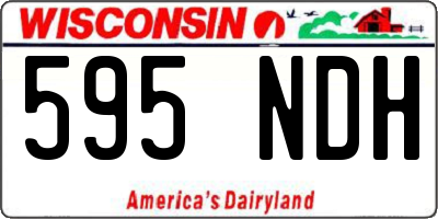 WI license plate 595NDH