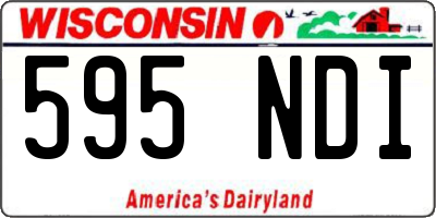 WI license plate 595NDI