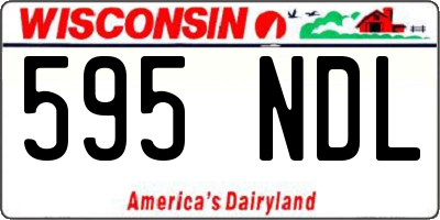 WI license plate 595NDL