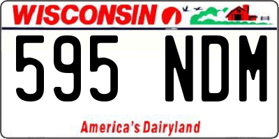 WI license plate 595NDM