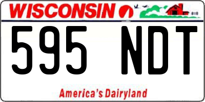 WI license plate 595NDT