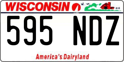 WI license plate 595NDZ