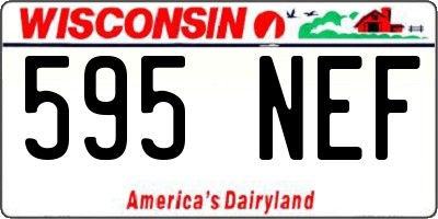 WI license plate 595NEF