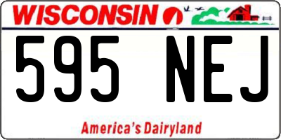 WI license plate 595NEJ