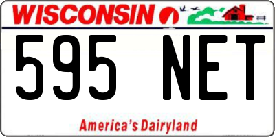WI license plate 595NET