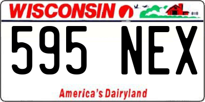 WI license plate 595NEX