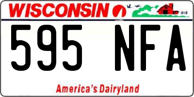 WI license plate 595NFA