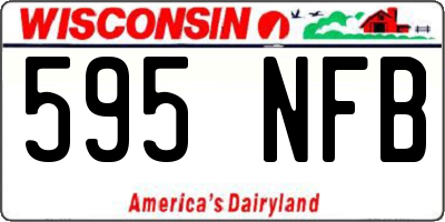WI license plate 595NFB