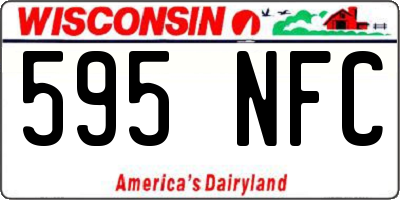 WI license plate 595NFC