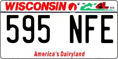 WI license plate 595NFE