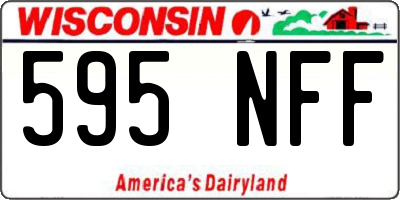 WI license plate 595NFF