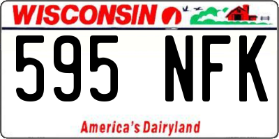 WI license plate 595NFK