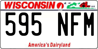 WI license plate 595NFM