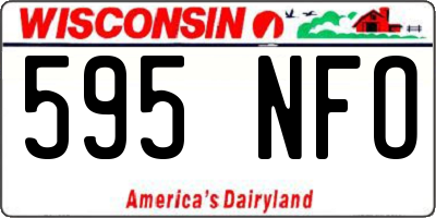 WI license plate 595NFO
